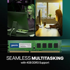 Geonix 4GB DDR3 Desktop RAM 8IC 1600 Mhz, 5 Years Warranty