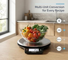 Themisto TH-WS20 Digital Kitchen Weighing Scale Stainless Steel (5Kg)