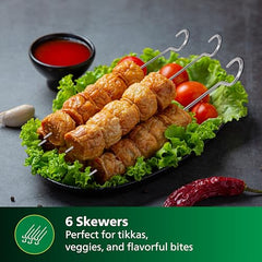 Philips Airfryer Party Sizzler Kit with Double layer grill rack, skewers, HD9820/01, Compatible with Extra Large Airfryer