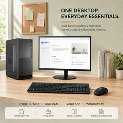Shopeon Desktop Computer, Computer Set, Core i5, 8GB RAM, 128GB SSD, Windows 11, 20 Inch Monitor, Home Office PC