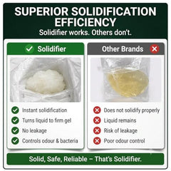Solidifier Disposable Vomit Bags (Pack of 10), Large Capacity Emesis Bags with Solidifying Gel Technology, Leak-Resistant & Hygienic Sickness Bags for Travel, Car, Hospital, Home, Motion Sickness, Adults & Kids
