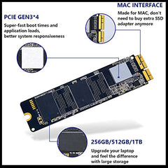Dogfish 256GB SSD for MacBook Air A1369 A1370, Solid State Drive Capacity Upgrade for 2010 2011 MacBook Air A1370(EMC 2393/2471), A1369(EMC 2392/2469) (OS Pre-Installed)