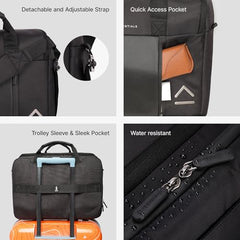 uppercase Omega 02 Pro Messenger Bag 15.6" Laptop Bag 14L Steel Blue | For Men & Women 3 Compartments Fits MacBook & Tablet Padded Scratch Proof Detachable Strap Front Zipper Pocket Trolley Sleeve