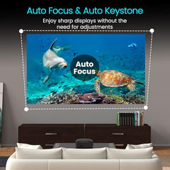 Portronics Beem 450 Smart LED Projector with 1080p Full HD Resolution, Built-in Streaming Apps (Netflix, Prime Video, Hotstar), 4000 Lumens, Screen Mirroring, 3 Watt Speaker, Bluetooth, Wi-Fi (White)