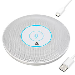 Audio Array Wireless Conference Microphone with Speaker | Bluetooth, USB & 4 Mics | 360° Pickup Upto 4M | Noise Reduction & Enhanced Voice | Portable Speakerphone for Video Calls/Zoom Meeting | AM-W45