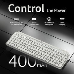 Acer KeyPro X105 Wireless Keyboard I Dual Mode 2.4GHz USB + BT 5.0 I 105 Keys Full Size Keyboard I Rechargeable 400mAh Battery I USB-C Charging I 64H Use I Windows Mac Android Compatible I Space Grey