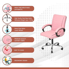 GOYALSON Ergonomic Revolving Office Home Swivel Desk Chair with Adjustable Height Smooth Moving (2, Black, Standard)