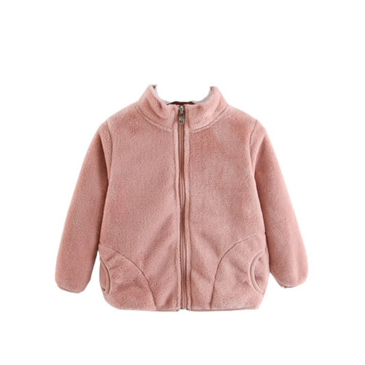 MOMISY Baby Boy & Girls Polyester Blend Round Neck Sweater Jacket Front Open Cardigan (6 to 12 Months, Pink)