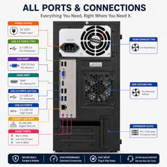 CPU WALA Desktop CPU PC Core i3 2nd Gen | 4GB RAM DDR3 + 320GB HDD | HDMI & VGA | Windows OS + MS Office | WiFi Dongle | Metal Cabinet | Budget PC for Office, Home & Study Use (Assembled)