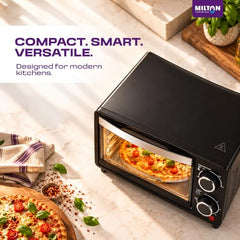 Milton Rapid Digital Air Fryer 4.2L|1450W|360° High Speed Air Circulation|Up to 90% Less Oil Usage|8 Preset Menus|Touch Control Panel & Digital Display|Auto Shut-Off|1 Year Warranty (Black)