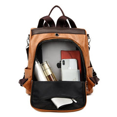 MOMISY Multi-Purpose Backpack Trendy Korean Version Backpack Large Capacity Leisure Travel Bag (Brown)