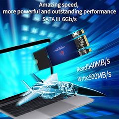 GAMERKING 256GB M.2 2260 SSD, SATA III 6Gb/s, High Performance Internal Solid State Drive for Desktop & Laptop