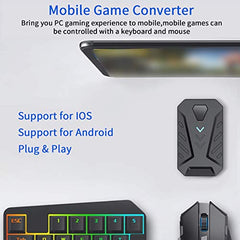 Rengu Gaming Keyboard Mouse Converter, Non?Emulator Mobile Game Converter For Android For Ios (Mix Pro Comes Standard), USB