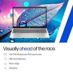 HP 15 Smartchoice, Intel Core Ultra 5 125H 12 TOPS, 24GB DDR5 (Upgradeable) 1TB SSD,Anti-Glare, FHD, 15''/39.6cm,Win11, M365*Office24, Silver, 1.65kg, FD1458TU, FHD Camera w/Shutter, Backlit AI Laptop