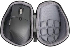 M.G.R.J® Portable Carrying Protector Case Cover for Logitech MX Master 4, Master 3, 3S, 2S Wireless Mouse (with Cushion & Lanyard) (Black)