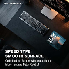 TURTLEWINGS | Mousepad |Aesthetic Strawberry Mousepad – 22x18 cm, 3mm Thick | Abstract Design Non-Slip Rubber Base | Office, Study & Gaming Use | Premium Smooth Surface 2 (Design 08)