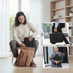 Dyazo 15.6 Inch Laptop Sleeve with Handle & Front Accessory Pocket with Organized Compartments | Soft Interior Padded Protective Case | Compatible for MacBook, HP, Dell, Lenovo, Asus & More (Grey)
