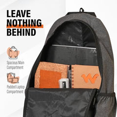Wildcraft Polyester Backpack for Men & Women – Expedition LPBP 32 Laptop Backpack | Unisex Durable Lightweight & Stylish – Ideal for Travel School Work & Daily Use (Blk_Twill)