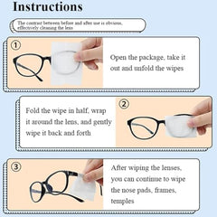 MODUX 100 Pcs Lens Cleaning Wipes | Disposable Glasses Cleaner Tissue for Eyeglasses, Sunglasses, Camera Lens, Mobile Phone Screen, Laptop & Computer Monitor | Streak-Free Cleaning Tissue