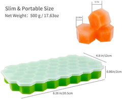 SYGA Soft Honeycomb Ice Cube Tray Silicone Ice Mould Easy Release Chocolate Mould with Lid (Random Color)