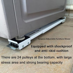 SANPEXA Washing Machine Refrigerator Mobile Base, Washing Machine Stand Multi Functional Movable Adjustable Base, Appliances Roller Pairs Heavy Duty, for Dryer and Refrigerator