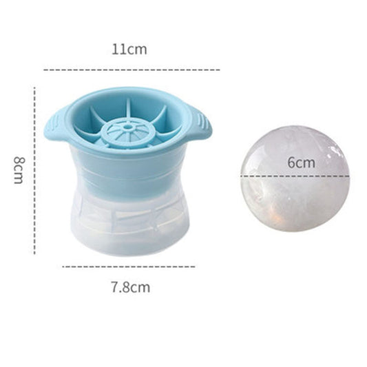 SYGA Round Silicone Sphere Ice Ball Mold Ice Maker Ice Ball Maker Ice Tray Mold Spherical Ice Tray Blue Large