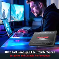 Gigastone SATA SSD 960GB 2.5 inch SSD 500MB/s Upgrade Laptop PC Memory and Storage PS4 HDD Replacement 2.5" Internal Solid State Hard Drives SATA III SLC Cache 3D NAND Increase Performance