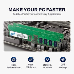 EVM 8GB DDR4 Desktop RAM 3200MHz | Long-DIMM – 1.2V Low Voltage |288-PIN Pin, Intel & AMD Compatible | High-Speed PC Memory Upgrade | 10 Year Warranty (EVMT8G3200U88P)