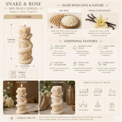 Decorative Fragrance Candle with Raised 3D Ivory Swirl Pillar Artwork | Long Burning Scented Candle for Home Décor, Living Room, Bedroom, Meditation Space, Table Decoration & Gift