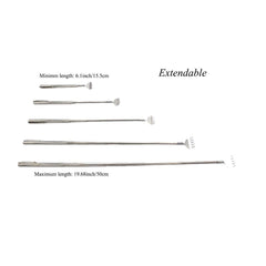 SYGA Portable Stainless Steel Extendable Telescopic Back Scratcher,Hand Massage Tool,with Telescoping Handle,Extends from 6.1 to 19.68 inches