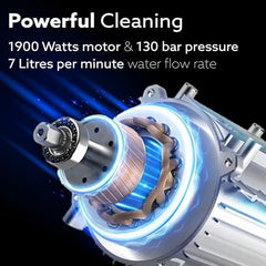 AGARO Supreme High Pressure Washer, Car Washer, 1800 Watts Motor, 120 Bars, 6.5L/Min Flow Rate, 8 Meters Outlet Hose, Portable, Car, Bike & Home Cleaning,Orange