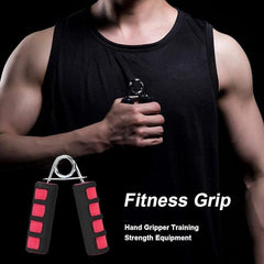 MOMISY Foam Hand Grip Strengthener/Training/Hand Exercise/Hand Gripper/Forearm Exerciser for Finger Exercise/Gym Workout Equipment to Use in Home and Gym for Men/Women (Red)