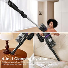Eureka ReactiClean 200W Lightweight Cordless Stick Vacuum, NEC410BK | 5.5 lbs Lightweight, Detachable Battery, Up to 50-Min Runtime, Tangle-Resistant Brush, For Pet Hair, Hardwood, Carpet, Stairs