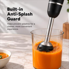 LINSO FULL STACK 1100W India's 1st Anti-Scratch 4-in-1 Hand Blender | 2-Year Warranty | 8 Speeds + Turbo | 860ml Chopper + Egg Whisk + Beaker | SS304 Blade | UK-Based Brand | Pure Copper DC Motor