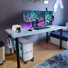 ZORBES Mobile CPU Stand Under Desk, Adjustable PC Holder with Wheels