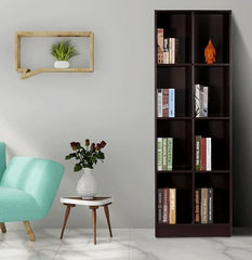 DeckUp Meritus-L 3-Shelf Engineered Wood Book Shelf and Display Unit (Walnut, Matte Finish)