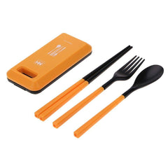 SYGA Travel Portable Cutlery Spoon Portable Camping Box Picnic Chopstick Set_Blue