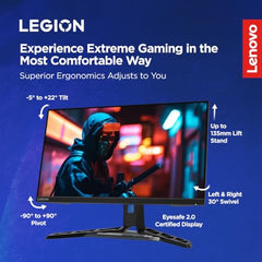 Lenovo Legion R27fc-30, 27 Inch (68.58cm), FHD 1920x1080, 240Hz, Black, 0.5ms, AMD FreeSync, NVIDIA G-Sync, 99% sRGB, Speaker, 2xHDMI, 1xDP, Tilt, Swivel, Pivot, Height Adjust Stand Gaming Monitor
