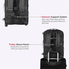 HARISSONS Axiron 15.6” 3-in-1 Business Travel Laptop Backpack | Converts to Briefcase, Sling & Backpack | External USB Gate, Anti-Theft Pocket & Trolley Sleeve | 18L Hybrid Bag for Men & Women