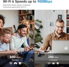 AX900S USB WiFi 6 Adapter Bluetooth 5.3, Compatible with Windows 11/10, Dual Band 2.4G/5Ghz, IEEE 802.11ax/900Mbps, Wireless Network Adapter with 5dBi Antenna (Not Compatible with iOS Linux)