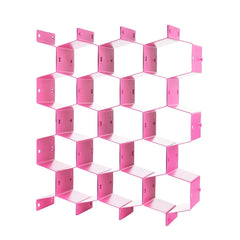SYGA Honeycomb Drawer Organizer Storage Divider for Bras, Underwear, Socks, Neck Ties, Scarves,Handkerchiefs and Any Accessories(Pink)