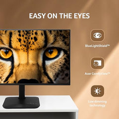 Acer EK240Y P6 P6 23.8 Inch IPS Full HD Backlit LED Monitor I 144Hz Refresh Rate, 1MS VRB Response Time, AMD FreeSync I 1 x VGA 1 x HDMI with Inbox HDMI Cable I Zero Frame Design I Eye Care I Black