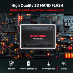 Gigastone SATA SSD 960GB 2.5 inch SSD 500MB/s Upgrade Laptop PC Memory and Storage PS4 HDD Replacement 2.5" Internal Solid State Hard Drives SATA III SLC Cache 3D NAND Increase Performance