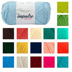 WOAFASHIONS - World of Arts Impulse Hand Knitting & Crochet Yarn, Premium Acrylic, 4 : Medium (Anchor Grey) (100gms / 3.5oz / 200mtr / 218yds)
