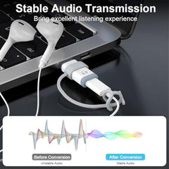 Verilux® 2 in 1 Audio Adapter USB C and Light to 3.5mm Jack Converter
