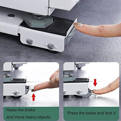 P YU 2025 Adjustable Washing Machine Stand with 24 Wheels | Movable Refrigerator Base | Dryer Roller Bracket | 45-70cm Expandable, 300kg Load | Anti-Slip & Lockable | Locking & Moisture-Proof Design