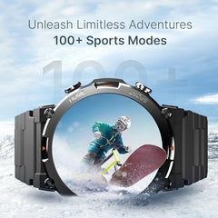 CrossBeats Everest 2.0 | Latest 2026 Smart Watch for man | 1.43" AMOLED Always ON Display Bluetooth Calling Rugged Outdoor Smartwatch | Upto 15 Days Battery Life 100+ Sports Mode Flash Light (Black)