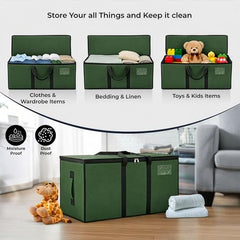 Storite Jumbo Super-Size 81 L Canvas Moisture Proof Heavy Duty Storage Bag | for Toys/Stationery/Blankets/Clothes/Moving Bags MultiPurpose With Strong Reinforced Handles Rectangular Cream (87x26x36 cm)