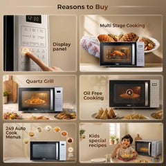 Haier 22L Convection Microwave Oven with KIDS Special Recipes (HIL2201CSSH,Silver)