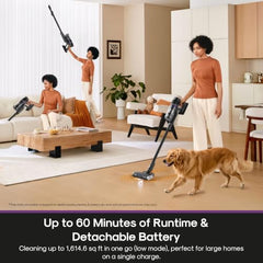 Eureka ReactiClean 200W Lightweight Cordless Stick Vacuum, NEC410BK | 5.5 lbs Lightweight, Detachable Battery, Up to 50-Min Runtime, Tangle-Resistant Brush, For Pet Hair, Hardwood, Carpet, Stairs